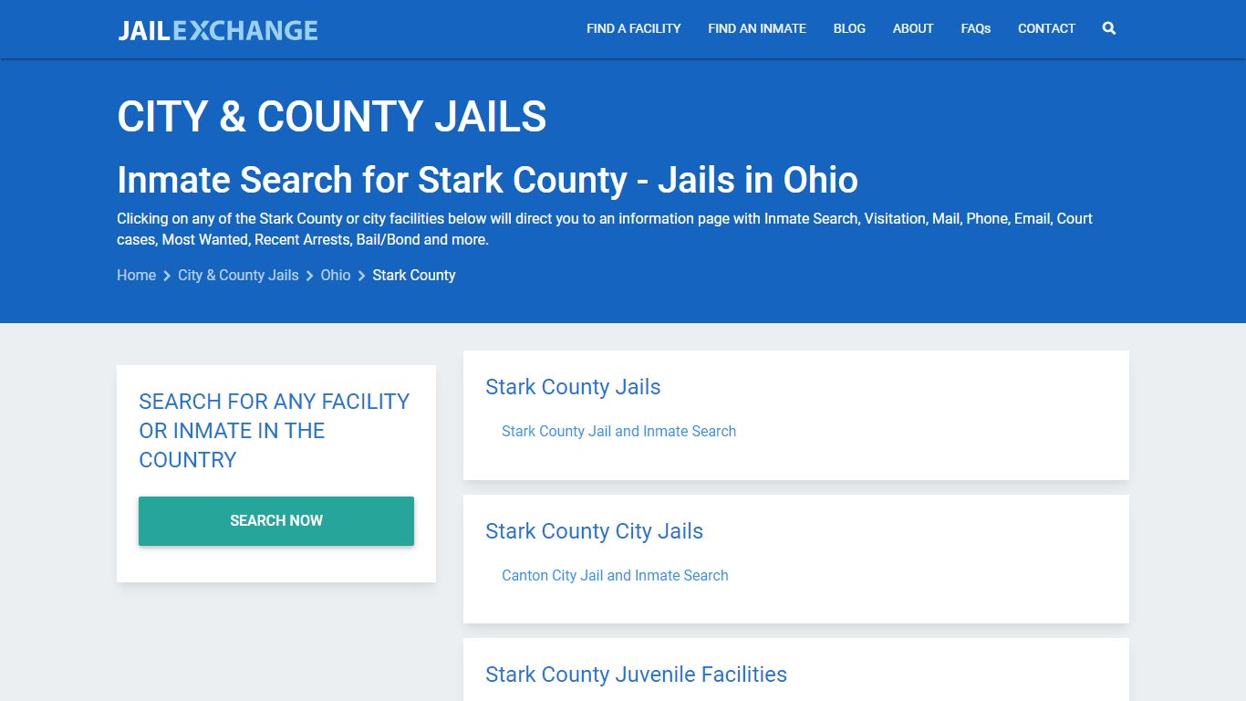 Inmate Search for Stark County | Jails in Ohio - Jail Exchange